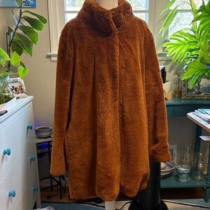 Calvin Klein Warm Tan Teddy Coat